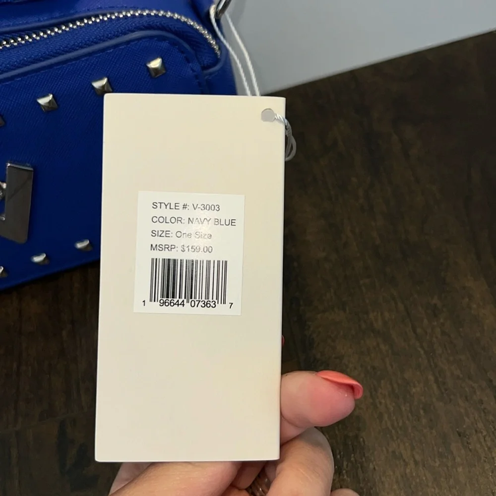NWT Blue Studded Valentino Orlandi Camera Crossbody